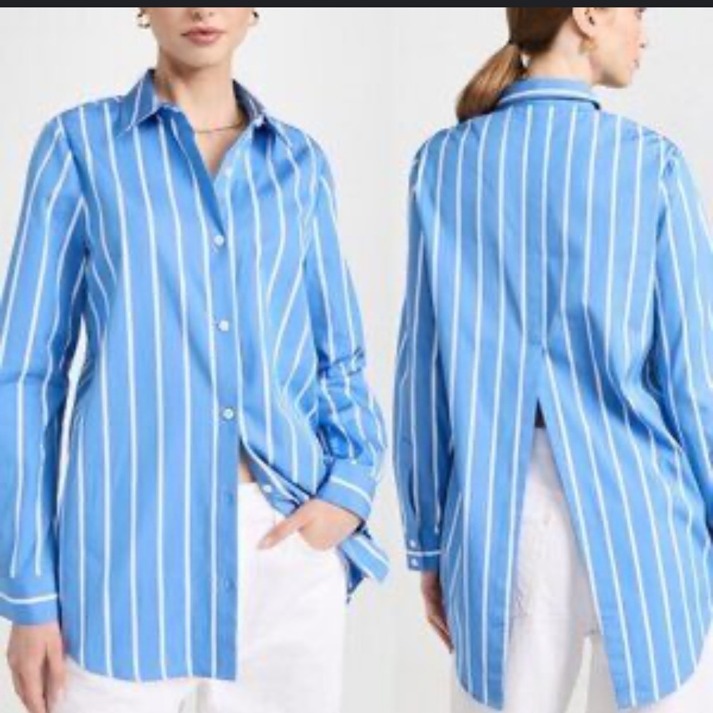 L'AGENCE
Layla Tunic Striped Button Down Shirt M